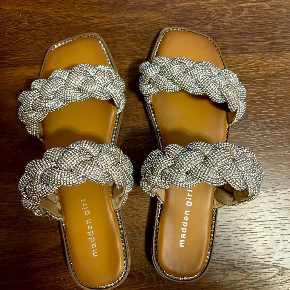 Madden girl sparkly flat sandals